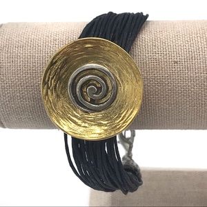 Kostibas Multi Strand 2 Tone Spiral Bracelet